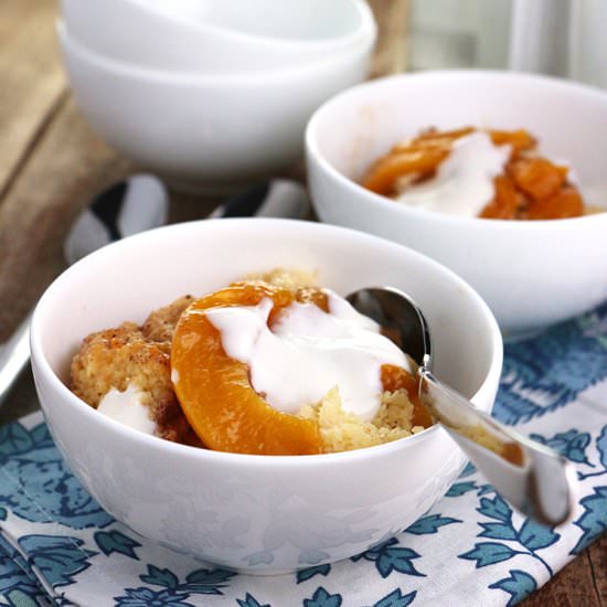 Simple Peach Cobbler - Recipe photo by EatInEatOut Magazine