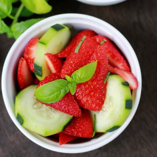 Strawberry Basil Salad - Recipe photo by 1SweetAppetite