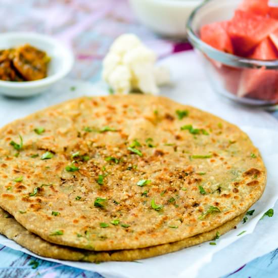 Cauliflower Stuffed Flat Bread - Recipe photo by ChefDeHome