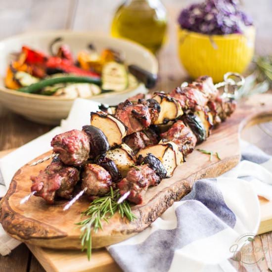 Lamb Kabobs w Apples & Dates - Recipe photo by The Healthy Foodie