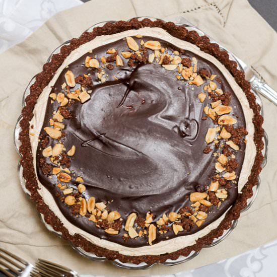 Chocolate Peanut Butter Tart - Recipe photo by bakerita