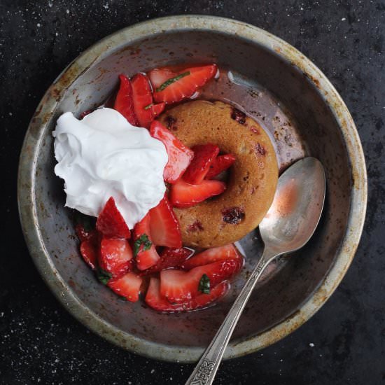Strawberry Shortcake Donuts + Cream - Recipe photo by withfoodandlove