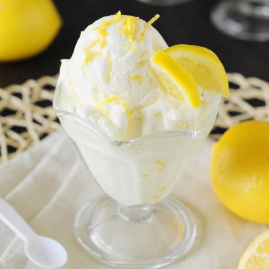 Easy Lemon Ice Cream - Recipe photo by thekitchenismyplayground