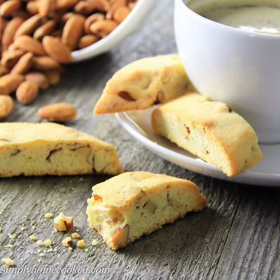 Mini Almond Biscotti - Recipe photo by simplyhomecooked