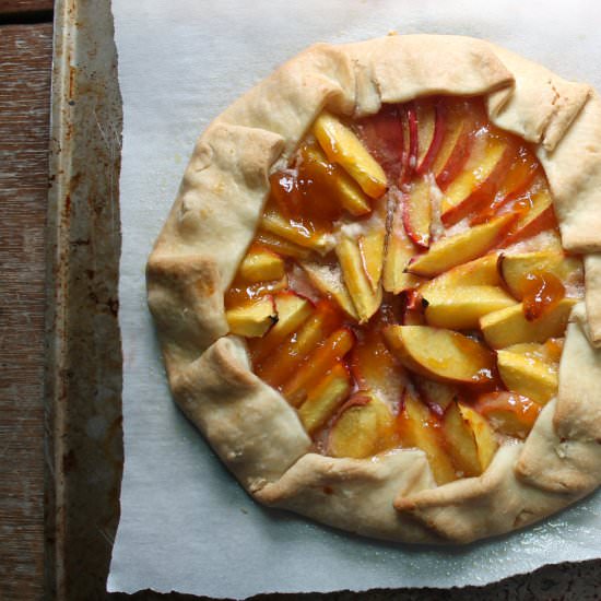 Nectarines and Cream Galette - Recipe photo by jennyrawn