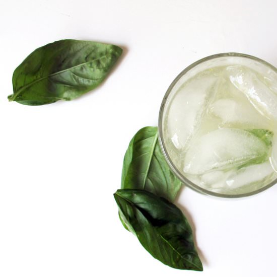 Sparkling Basil Lemonade - Recipe photo by tagandtibby
