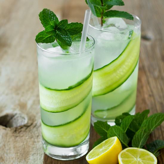 Cucumber-Mint Gin Fizz - Recipe photo by brighteyedbaker