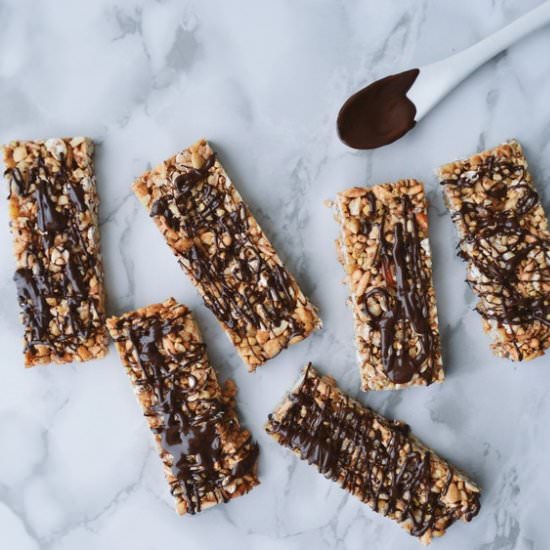 Roasted Nut & Honey Bars - Recipe photo by The Gluten Free Table