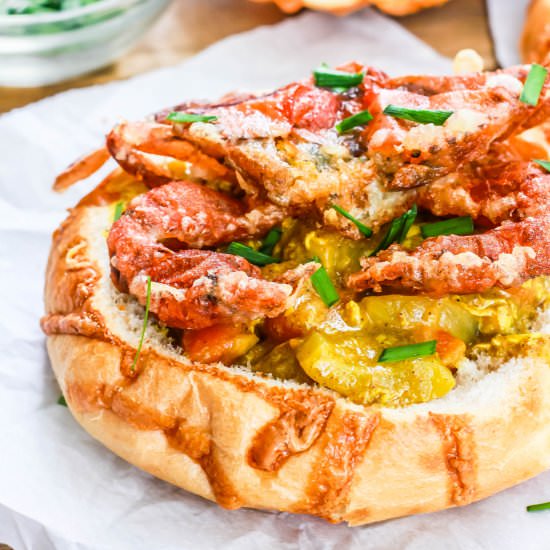 Curry Soft Shell Crab In Bread Bowl - Recipe photo by estalystic