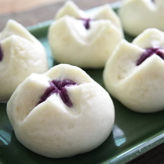 Steamed Japanese Sweet Potato Buns - Recipe photo by Bake With Paws