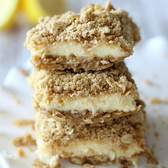 Oatmeal Lemon Creme Bars - Recipe photo by thebelleofthekitchen