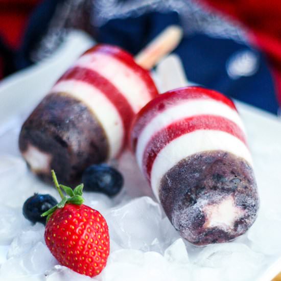 Fourth of July Patriotic Popsicles - Recipe photo by OhTheThingsWellMake