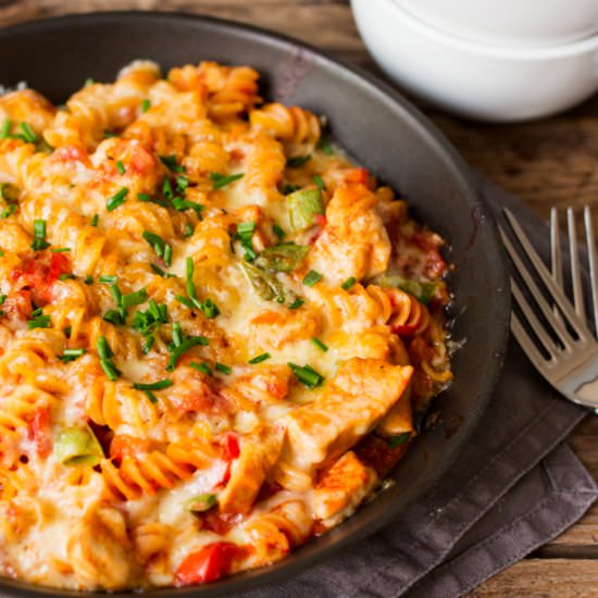 One Pot Cheesy Chicken Pasta - Recipe photo by KitchenSanctuary