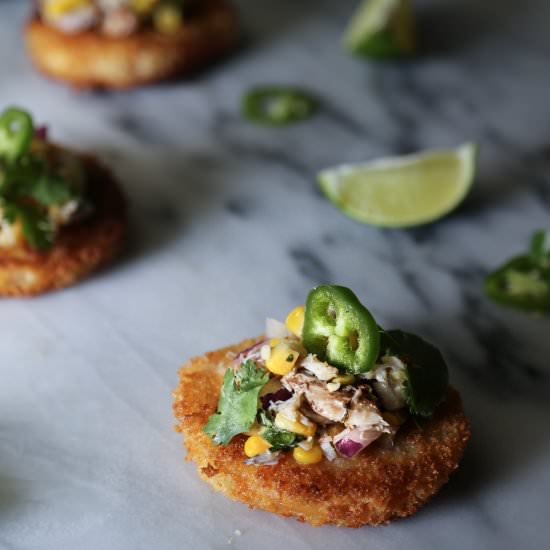 Crab & Fried Green Tomato Ceviche - Recipe photo by Probably This