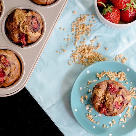 Peanut butter jelly muffins - Recipe photo by freudandfries