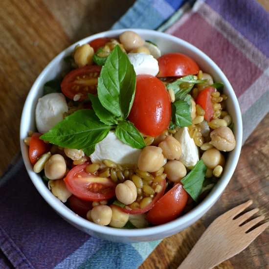 Caprese Freekeh Salad - Recipe photo by HelloLittleHome