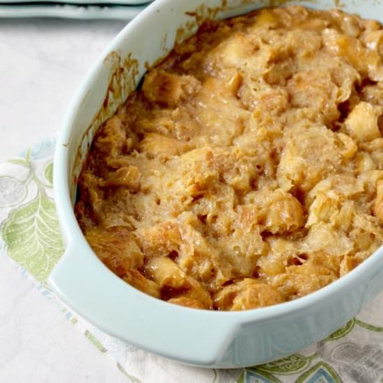 Caramel Croissant Bread Pudding - Recipe photo by CookingInStilettos
