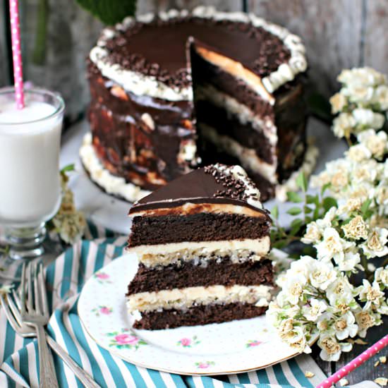 Homemade Chocolate Brownie Cake - Recipe photo by peasandpeonies