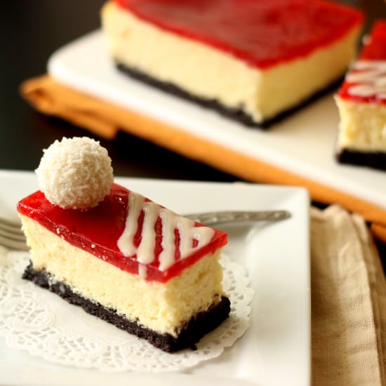White Chocolate Strawberry Cheesecake - Recipe photo by theinformalchef