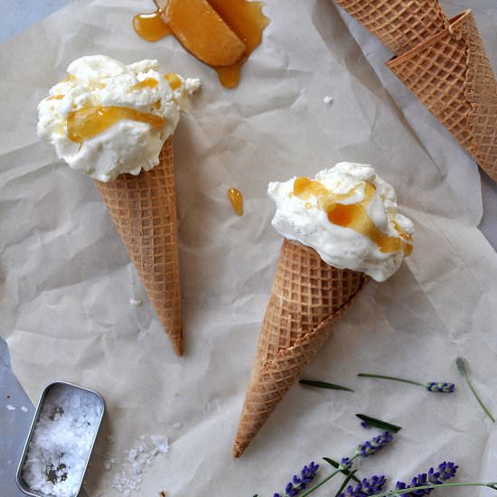 Salted Honey & Lavender Ice Cream - Recipe photo by Food Well Said