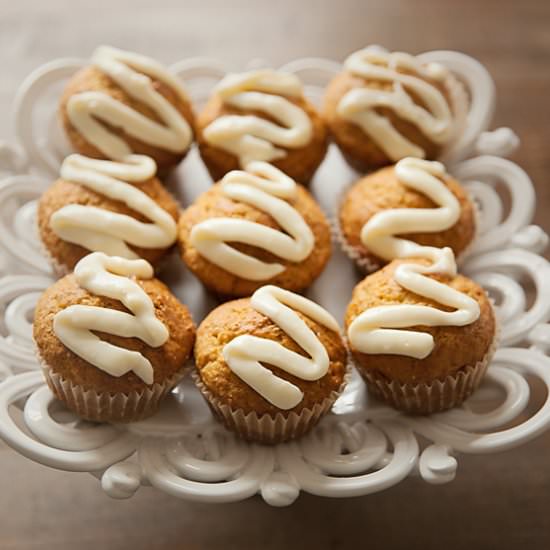 Carrot Muffins With Cheese Frosting - Recipe photo by TurmericMeCrazy
