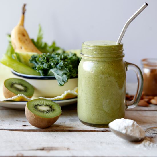 Post Workout Green Smoothie - Recipe photo by A Conscious Collection