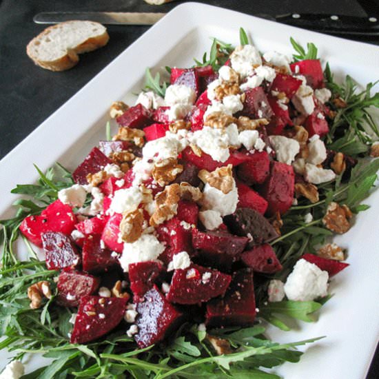 Roast Beetroot & Goats Cheese Salad - Recipe photo by thecookspyjamas
