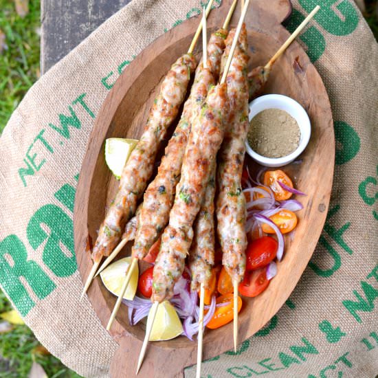 Chicken Seekh Kebabs - Recipe photo by spiceinthecity