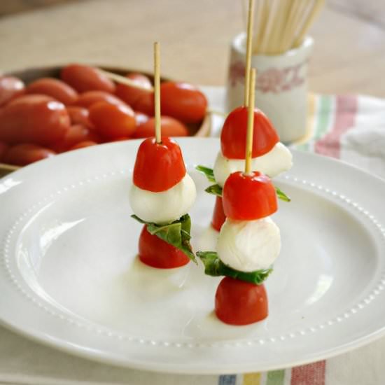 Caprese Salad Appetizers - Recipe photo by loavesanddishes