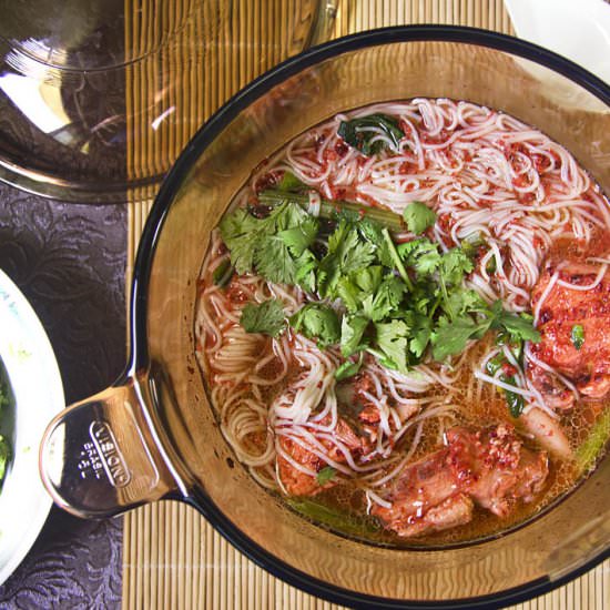 Red Yeast Chicken & Mee Sua - Recipe photo by Hungry PeePor