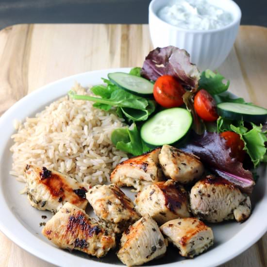 Greek Chicken with Tzatziki Sauce - Recipe photo by thestudyofyum