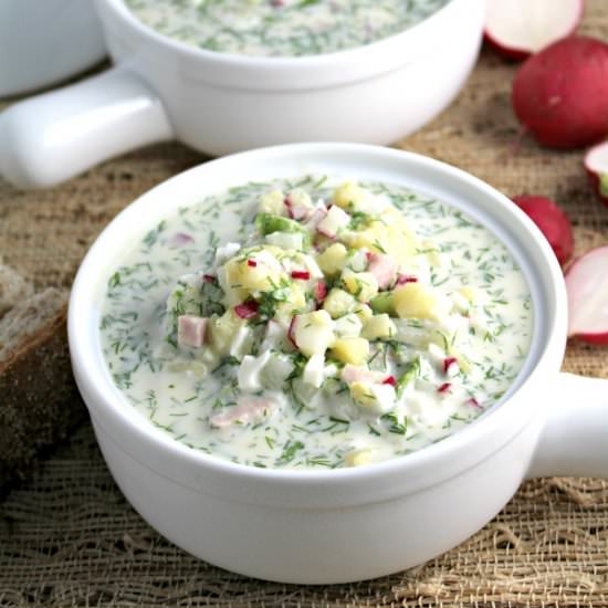 Cold Summer Soup - Recipe photo by peasandpeonies