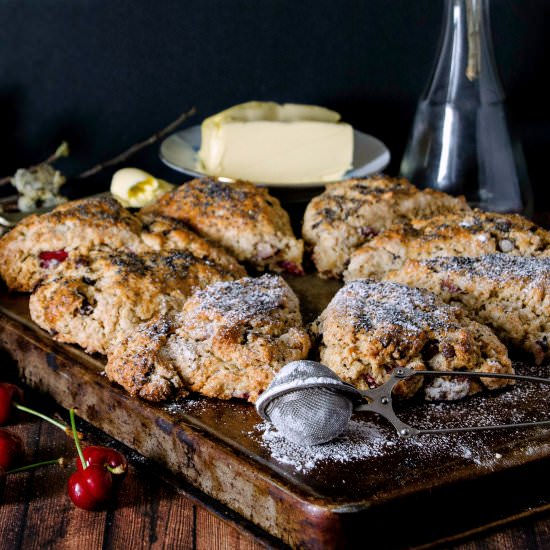 Cherry Chocolate Scones - Recipe photo by PastryWorkshop