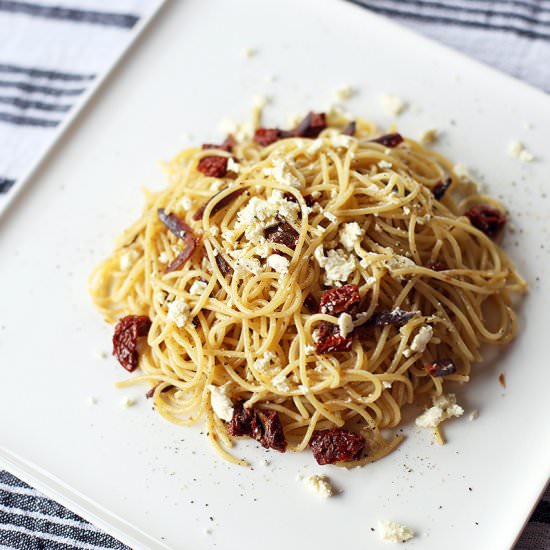 Spicy Tuyo Pasta with Kesong Puti - Recipe photo by rsmacaalay