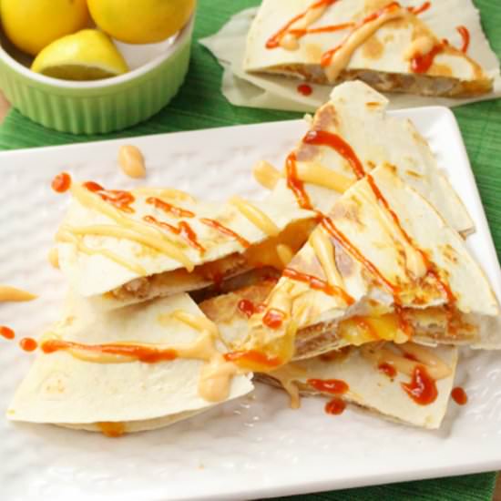Firecracker Shrimp Quesadillas - Recipe photo by SeaPakShrimpCo