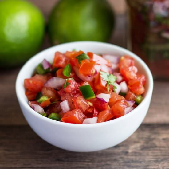 Pico de Gallo - Recipe photo by My Three Seasons