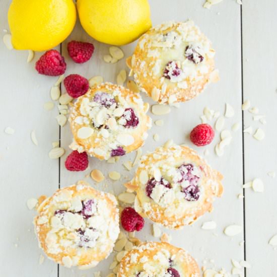 Lemon Raspberry Almond Muffins - Recipe photo by two.purple.figs