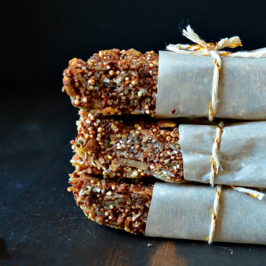 Chocolate Quinoa Bars - Recipe photo by Loose Leaf Vegan