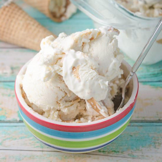 No Churn PB Ripple Ice Cream - Recipe photo by freshaprilflours