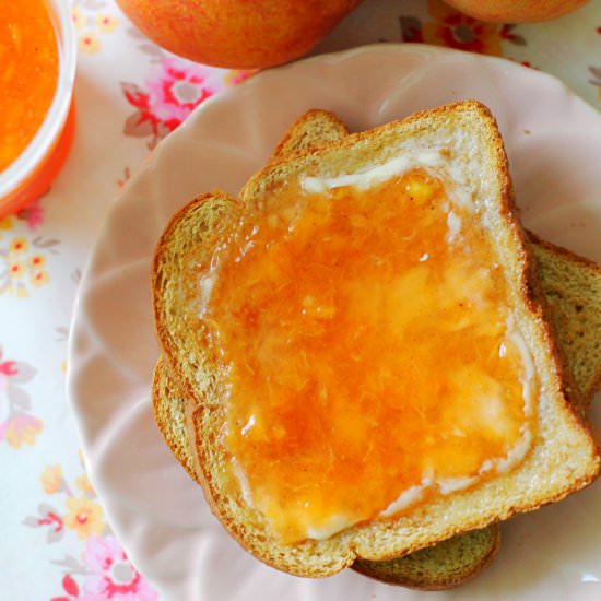 Peach Freezer Jam - Recipe photo by foodtasticmom