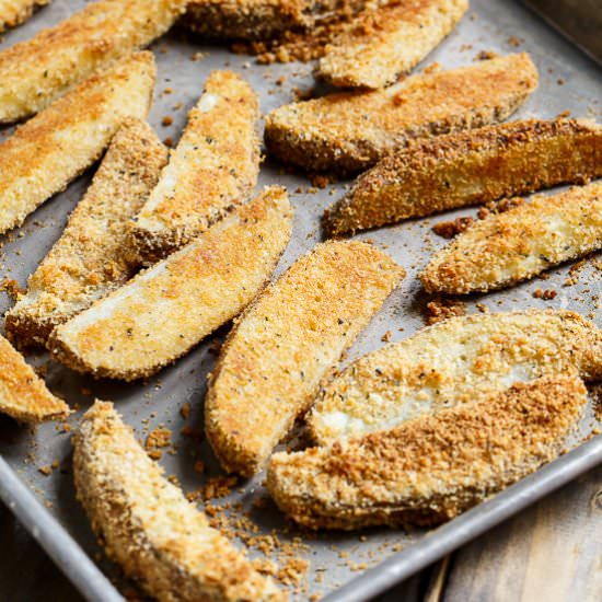 Parmesan Crusted Potato Wedges - Recipe photo by spicysouthernkitchen