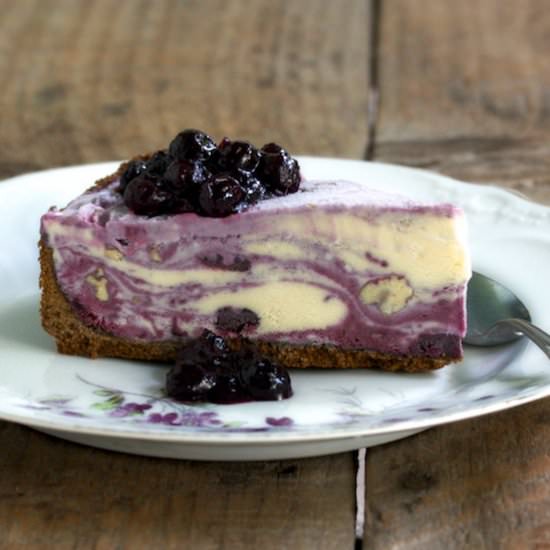 Blueberry Ginger Ice Cream Pie - Recipe photo by gourmandistan