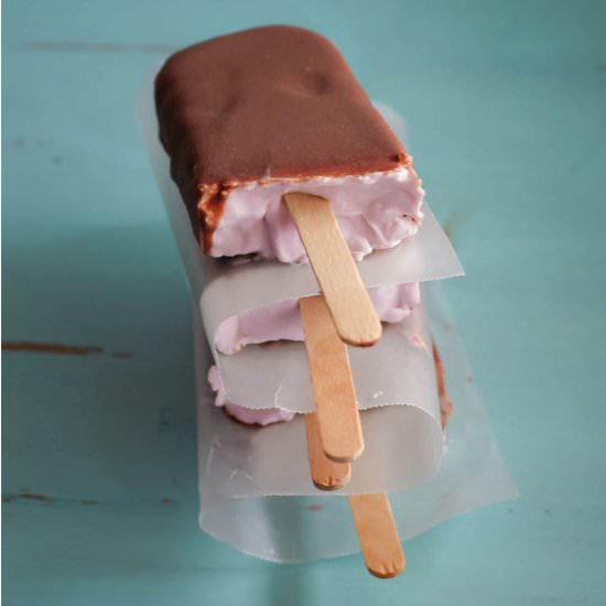 Chocolate Cherry Ice Cream Bars - Recipe photo by GwensNest