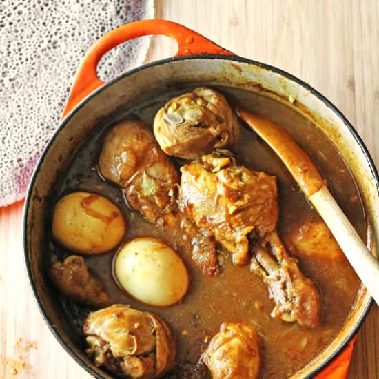 Doro Wot: Ethiopian Chicken Stew - Recipe photo by Rhubarbarians