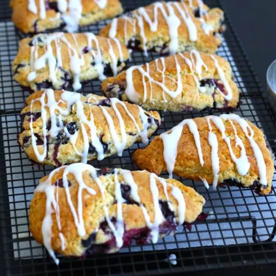 Blueberry Lemon Scones - Recipe photo by baketotheroots