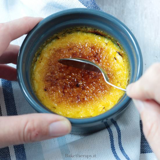 Coconut and Saffron Crème Brulée - Recipe photo by Bake Therapy