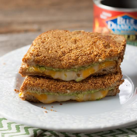 Sriracha Almond Grilled Cheese - Recipe photo by HiddenFruitsAndVeggies