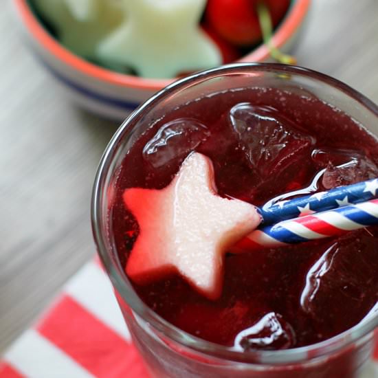 Red White and Blue Sangria - Recipe photo by foodtasticmom