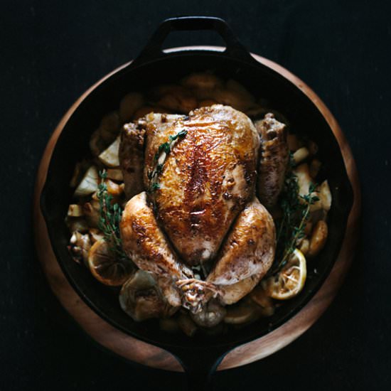Skillet Roast Chicken w. Fennel - Recipe photo by foolproofliving.com