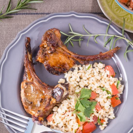 Honey and tomato roasted lamb chops - Recipe photo by azenkemencem